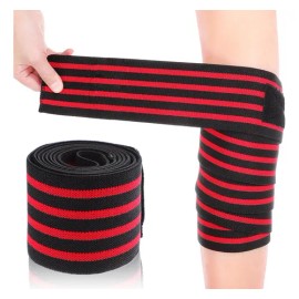 1 Par Vendas Para Rodilla Knee Wraps Elastica Rodilleras Gym
