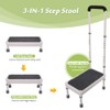 Medical Step Stool with Handle for Elderly Bed Steps for