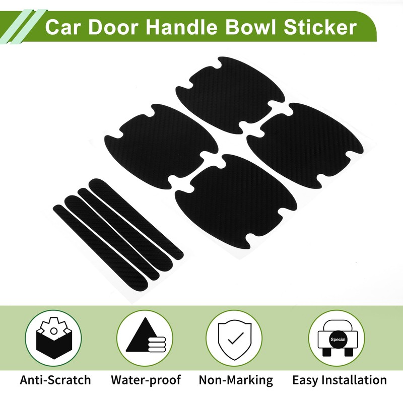 X AUTOHAUX Universal 80x88mm Car Door Cup Protector Sticker Anti-Scratches+Auto