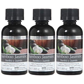 Hosley's Set of 3, 55 ml Bamboo Jasmine Fragrance Warming Oils. Ideal Gift for Weddings, Spa, Meditation Settings. P1