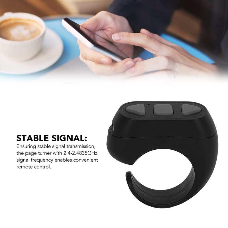 Bluetooth-Fernbedienungs-Seitenwender, TikTok für Kindle App Remote Scrolling Ring Clicker, Bluetooth-Videoaufnahme-Ring-Controller,