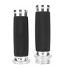 1Pair Universal Motorcycle 25mm Handgrip Aluminum+Rubber Anti Slip Handlebar Grip