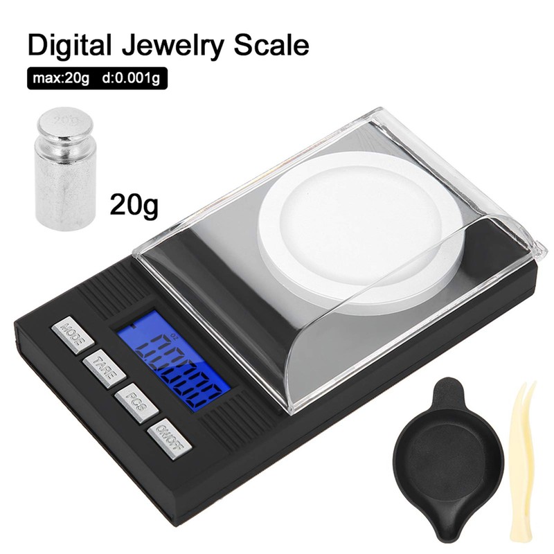 Precision Scales 20 g/0.001 g, Milligram Scales with Calibration Weight,