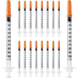 100 x 1 ml/cc Plastic Tube 30G (0.3 x 12.7 mm), Multi-Purpose Measuring Tools, Laboratory Accessories, Individually Packed (30G 1/2")