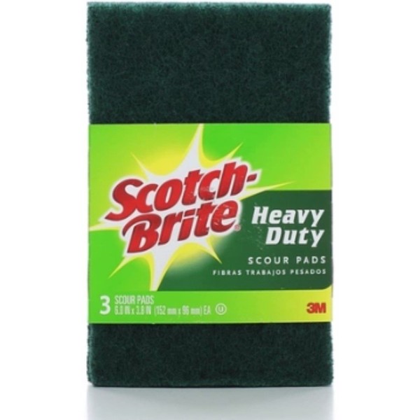 Scotch-Brite Heavy Duty Scour Pads 3 Each (Pack of 12)