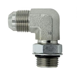 1/4" JIC Male x #6 SAE/ORB Male Corner/Elbow Hydraulic Adapter Fitting | 6801-04-06