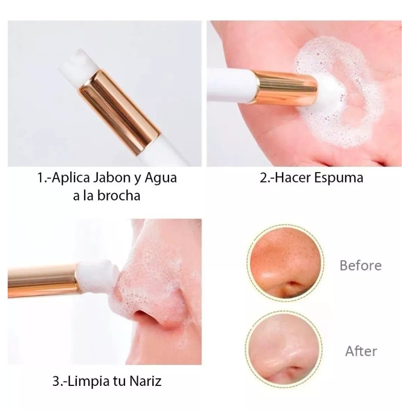 Mafab Brocha Limpieza Extensiones De Pestañas Rosa, Blanca Suave