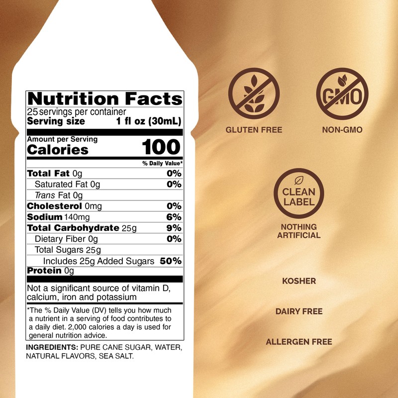 Monin - Salted Caramel Syrup, Natural Flavors, Great for Mochas,