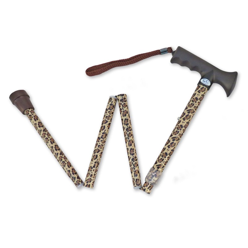 Charming Canes Adjustable Folding Walking Cane with Comfortable Grip, Wrist