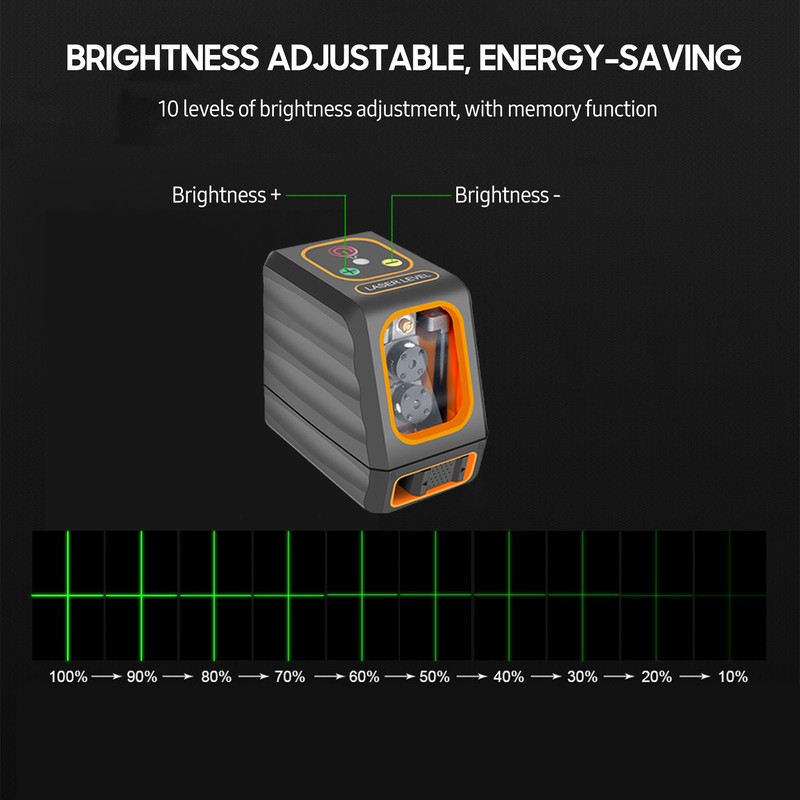 Cross Line Laser Level with Bracket 30M/ 98FT Self Leveling