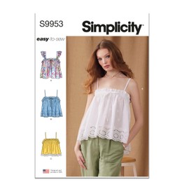 SIMPLICITY Sewing Pattern SS9953R5 Misses' Tops R5 (14-16-18-20-22)