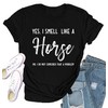 Qskall Horse Shirt for Women Equestrian Enthusiast Shirts I Smell