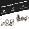 M8 x 1.25mm Serrated Flange Hex Lock Nuts, Hincell 75pcs