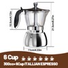 DITOSH 430 Stainless Steel Base Stovetop Espresso Maker Transparent Moka