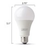Feit Electric A19 100W Equivalent LED Light Bulbs, Dimmable, 5000k