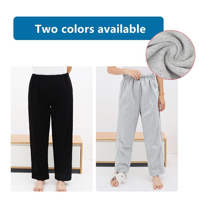 LAROTSUBA Patients Care Trousers,Zipper Closure Care Clothes,Full Open Post Surgery