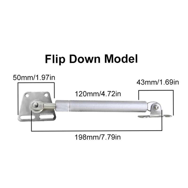 2Pcs 100N Gas Strut, Slow Down Lift Stay Support, Hinge