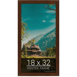 wallsthatspeak 18x32 Mocha Walnut Picture Frame for Puzzles Posters Photos or Artwork