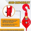 SENKEYFE 1 Ton Snatch Block with Hook, Easy-Open Design Snatch
