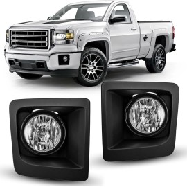 Nilight Fog Lights Assembly Compatible with 2014 2015 GMC Sierra 1500
