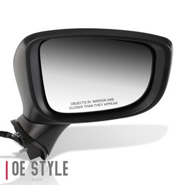 OE Style Passenger Right Side Mirror Manual Folding Power Adjust Heated Glass Turn Signal Compatible with Mazda 6 17-20, Paint to Match, MA1321218