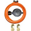TGO 30 mbar Pressure Regulator + 300 cm (3 m) Propane Gas Hose with 2 x 1/4 Inch Left Union Nut