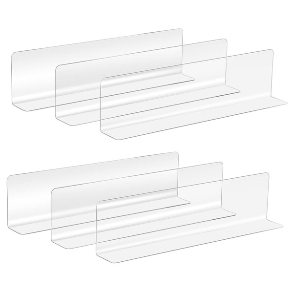 BUGUUYO 20pcs Partition Plate Storage Bookshelf Clear Shelves Clear Purses