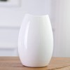 White Ceramic Vase, Flower Base, White, Large, 7.9 inches (20