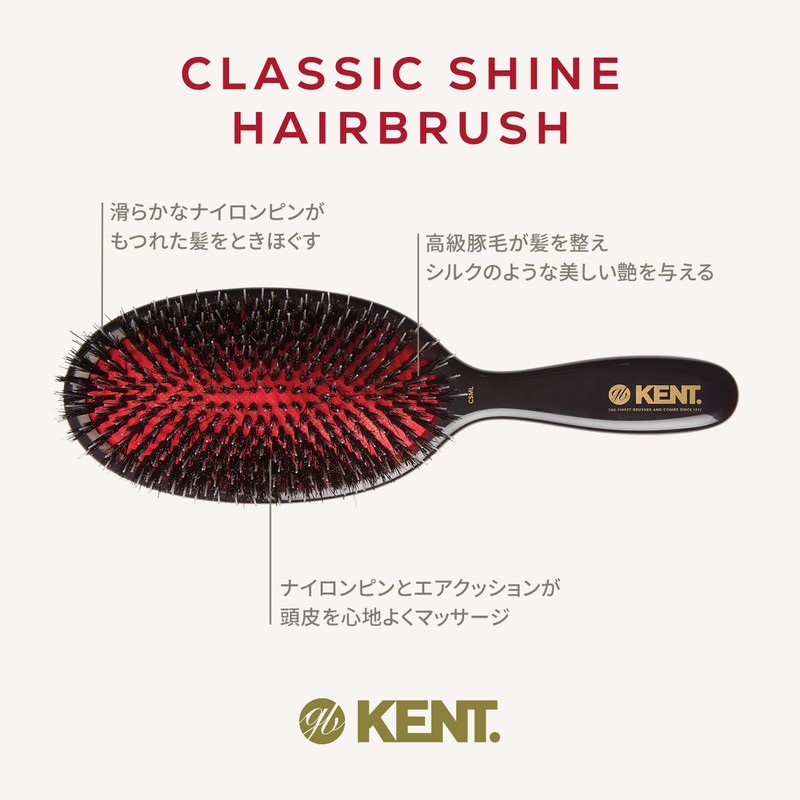 GB KENT British Royal Purveyor Pig Hair Bristle & Nylon