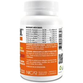 Probaclac Probiotics for Adults 120 and 60 and 30 caps. Probiotics help support gastrointestinal health and Bloating Relief and Contribute to a Natural, Healthy Intestinal Flora. Seven strains of probiotic and lactic ferment complex (30)