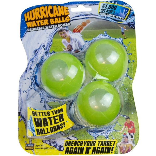 Prime Time Toys Hurricane Reusable Water Balls Toy (3-Pack/Colors May Vary) (8351-3PK)