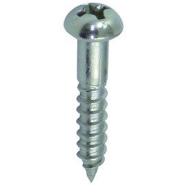DAIDOHANT 10185478 Stainless Steel Wood Screws, Round Head (Nominal Diameter d) 0.16 x (L) 1.3 x 0.3 inches (32 x 7.6 mm) [SUSXM7] (4 Pieces)