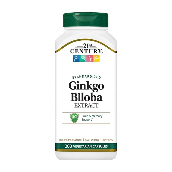 Ginkgo Biloba Extract 120 mg 200 Veg Caps by 21st