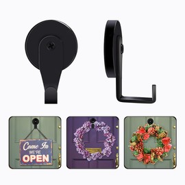 DAPEIMY 2Pcs Flower Ring Hooks, Magnetic Suction Hooks, Metal Front Door Hooks, Christmas Decorations for, Multi-Functional Decorative Hooks (Right Angle Hook 2 Pieces)