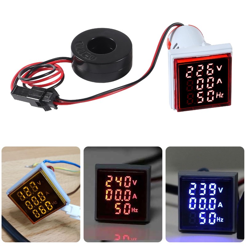 Alinan 3 in 1 60-500V 0-100A AC Digital Ammeter Voltmeter,