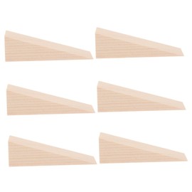 COHEALI Wooden Door Stopper Wedges Non-Slip Heavy Duty Office Door Stoppers 6pcs Gray