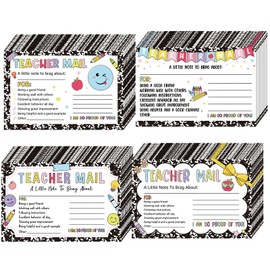 Eersida 60 Pcs Teacher Mail Notes to Parents Happy Mail Cards for Students Parents Good Behavior Postcard to Send Home for Class Preschool Kindergarten School Teacher Supplies (Composition Notebook)