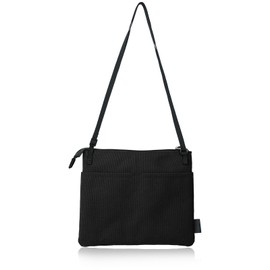 Sierra Designs 20969361 Cordura Shoulder Bag, Plain, Basic Surround Pocket, Multiple Pockets, Black