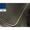 Navy Blue Edge Custom Fit Front Carpet Floor Mat, Black,