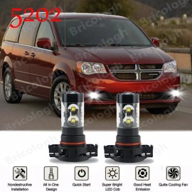 Unbranded 100W Fog Lights for DODGE Grand Caravan 2010-2019 6000K White LED Bulbs