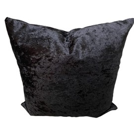 RKAAS HOME Super Soft Decorative Luxurious Crushed Ice Velvet Square Cushion Cover for Living Room Sofa Couch Bed 65cm x 65cm 26 x 26 Inches (Pack of 4 - Black)