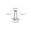 sourcing map Aluminium Flat Head Half Tube Rivets Silver M3