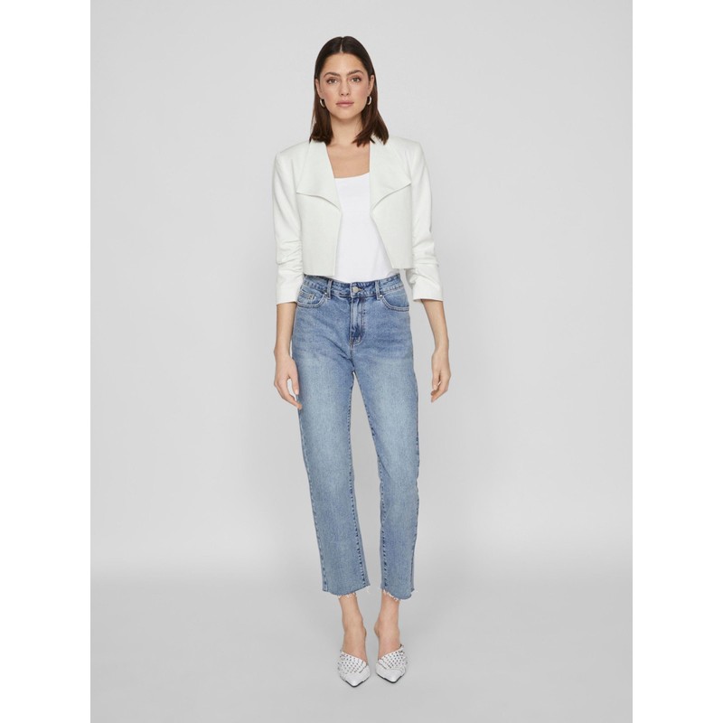 Vila Female Blazer Short Open, Cloud dancer