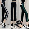 Octave Women's Summer Slimming Side Stripe Casual Jogger Yoga Pants - Shark Style Pants M 80-100 / Side White Stripe 5ea
