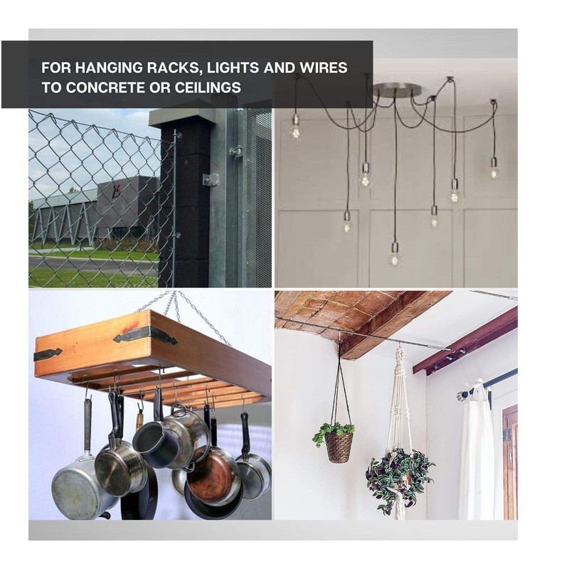 DOJA Industrial Thread Screw Hook, M8 x 60, Pack of