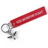 DonJordi Kiss Me Before Flight Keyring with Small Plane -