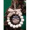 Wooden Bead Christmas Ornament/farmh
