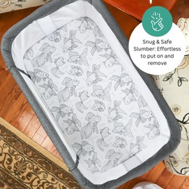 TANSY PANDA Sábanas TansyPanda para cuna Bellababy, Besrey, AMKE y Milliard Bedside Bassinet Sleeper, paquete de 4, 50 x 84 cm, ultrasuaves, transpirables, ajuste perfecto, unisex, para niños y niñas,