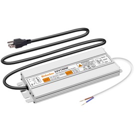 24V 150W LED Driver DC6.25A LED Transformer, IP67 Waterproof Low Voltage Transformer with 3-Prong Plug for Any Outdoor and Indoor Led Lights, Computer Projects