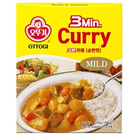 OTTOGI 3Min. Curry Sauce, Mild Spicy Flavor, Original Curry Pour Over Sauce with Vegetables - Ready in 3 minutes (6.7oz)- 3 Pack